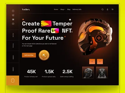 NFT Marketplace Landing Page crypto design etherium home page landing page marketplace nft nft coin nft design nft landing page nft marketplace nft web ui ux website