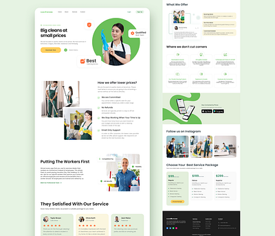 Clean My Home - Cleaning Service Website Landing Page