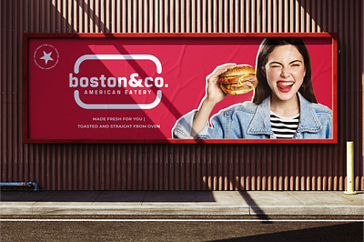 Rebranding & Packaging for Boston & Co american eatery food chain packaging rebranding