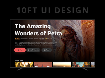 10ft UI Design of Detailed Info Page 10ft 10ft design 10ft ui detailed info page dip tv design ui ui design