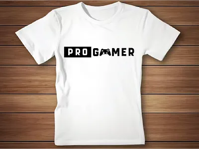 Pro Gamer Typography T-shirt Design design graphic design illustration logo typography vector web design