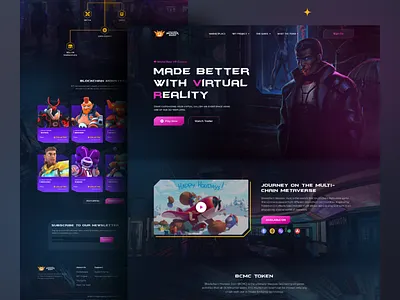 BCMHUNT - Metaverse Game Website Redesign. website redesign