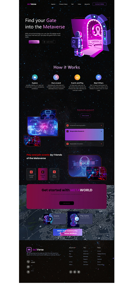 Metaverse Landing Page figma landing pade metaverse ui design ux design