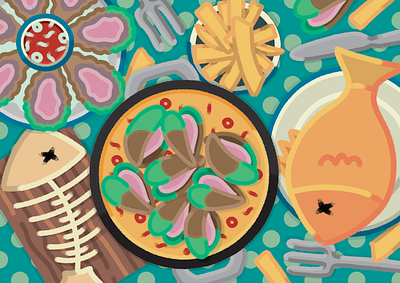 Seafood Fiesta design graphic design illustration vector