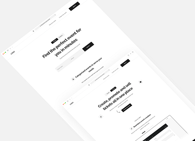 Ticketing and event management platform for creators. event management information architecture minimal mvp ticketing ui ux web design wireframes