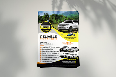 Stunning Flyer Designs for "ABC Rent A Car" a4 branding company flyer corporate design flyer flyer design graphic design leaflet magazine marketing paper