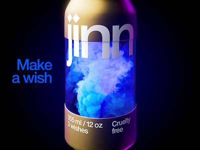 Jinn in the Can ad advertising aladdin animation beer can commercial design fan art fantasy fui genie graphic design jinn magic oil lamp sci fi typography visualization