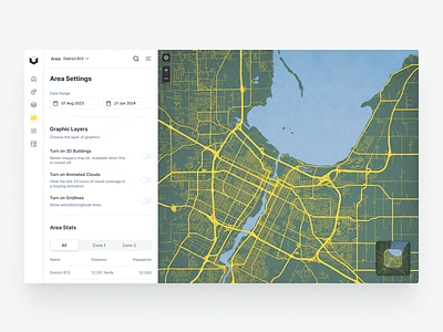 Area Settings! agrotech area branding clean clean ui design features illustration inspiration map mobile pro product design product designer settings tech ui ux web website