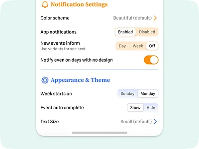 Mastering App Settings: Pro Tips and Templates for UI Design androd app button configuration control design group ios mobile segmented settings setup switch tab tabs templates toggle ui ui kit ux
