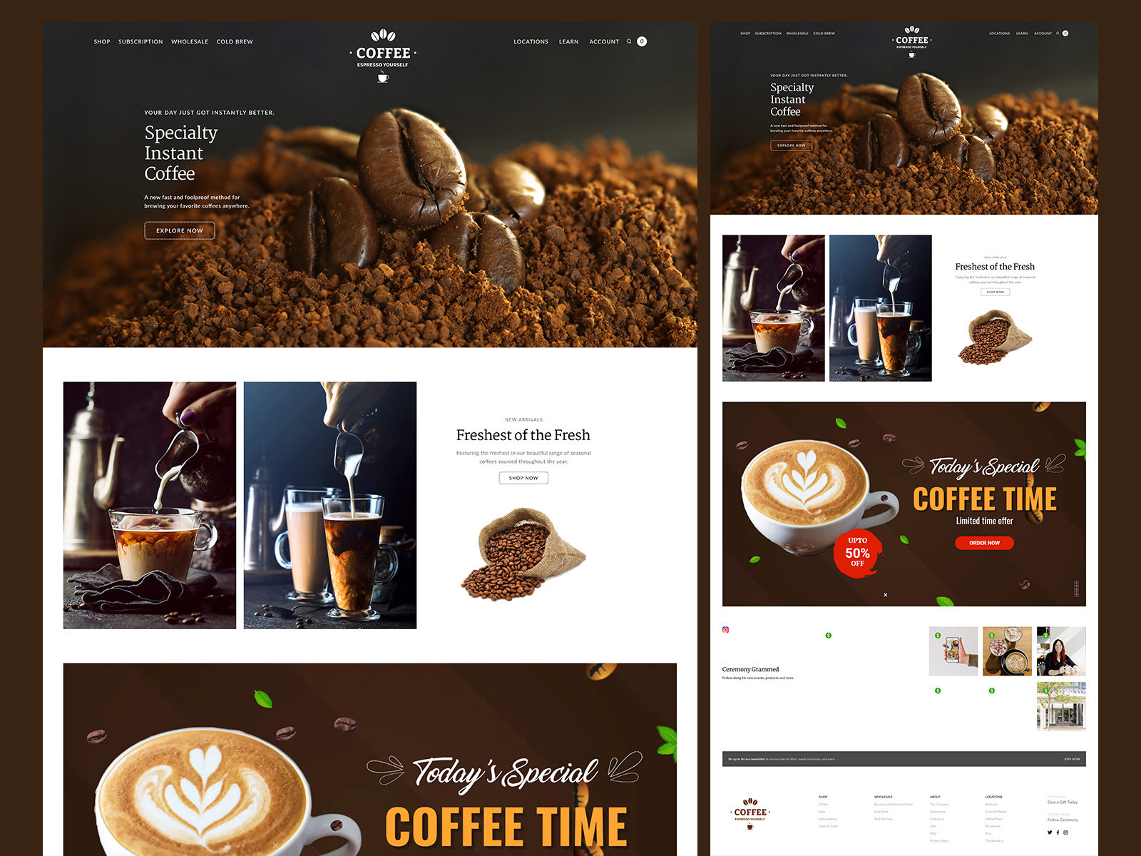 Coffee Shop Website UI Design by Soliman Apu on Dribbble