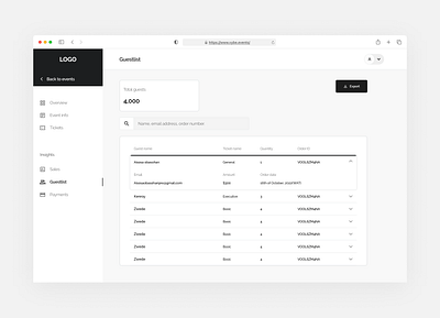 Event management dashboard for creators. 🎨 - Part 2 dashboard event management minimal ticketing ui ux web design wireframe