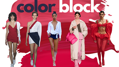 Color Block French Style Fashion Blog banner blog banner bold fonts color block fashion fashion blog fashion week french french designer minimal paris