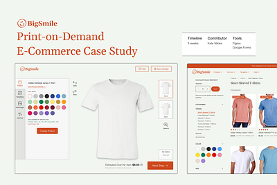 BigSmile- Print-on-Demand E-Commerce Case Study (UI/UX) branding case study design e commerce ui ux web