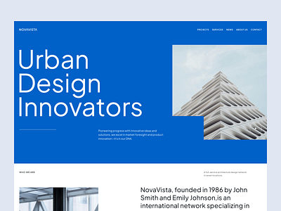 Website concept architectural design homepage landing page typography ui design web design website design