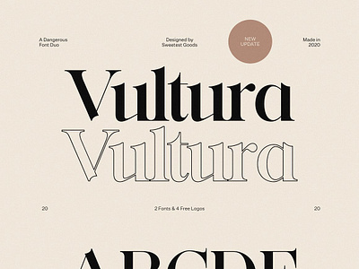 Vultura - Font Duo + Free Logos -40% elegant fonts logo fonts
