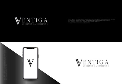VENTIGA accounting logo consulting logo financial logo luxury v logo v logo