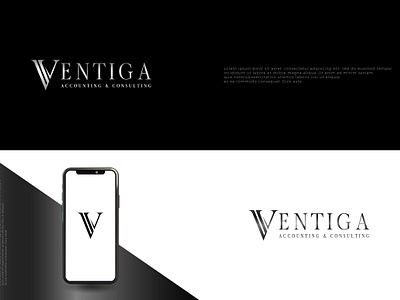 VENTIGA accounting logo consulting logo financial logo luxury v logo v logo