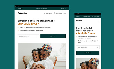 Insurance Homepage Design art direction branding design health healthcare homepage insurance responsive design typography ui ux website