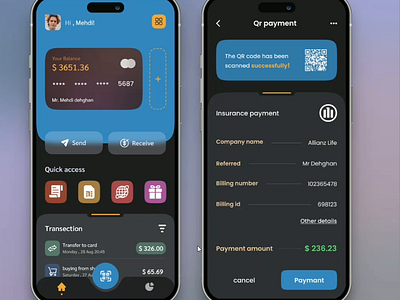 Payment Bank App appdesign bankapp design figma payment paymentapp paymentbank qrcode ui uiux ux