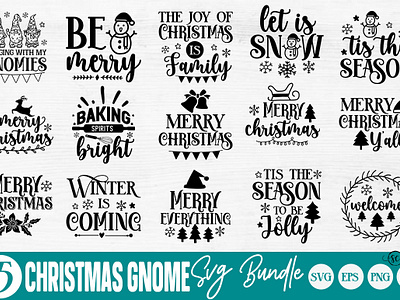 Christmas Gnomes SVG Bundle gnome png