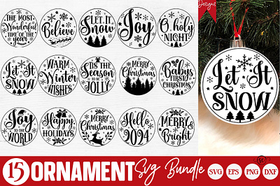 Christmas ornament svg bundle christmas scene svg