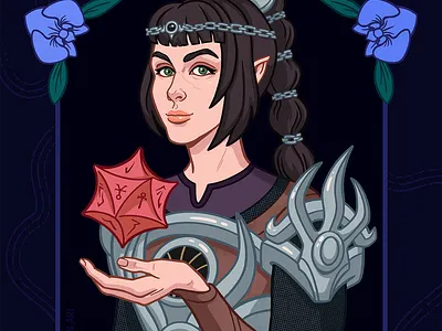 Shadowheart baldurs gate baldurs gate 3 character dnd dnd character illustration portrait shadowheart warm