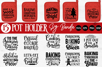 Christmas Pot Holder Svg Bundle kitchen towel svg