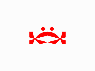 Simple Crab Logo geometric minimalist modern
