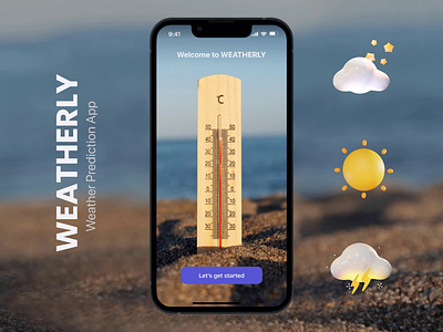 Weatherly climate cloud forecasting rain sunny ui ux weather