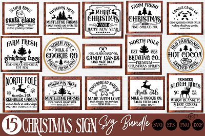 Farmhouse Christmas Bundle SVG, designs Vintage Christmas SVG funny wine quotes