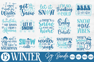 Winter SVG Bundle winter holidays svg