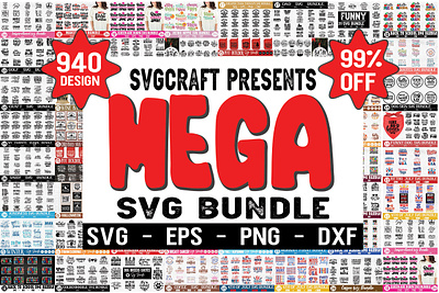 Mega SVG Bundle 940 design bundle cut file design digital file mega retro design svg design svg mega bundle t shirt vector vintage design