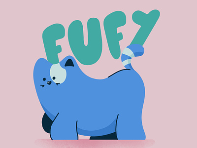 Fufy cat children app design graphic design icon illustration kids line logo minimal retro simple ui