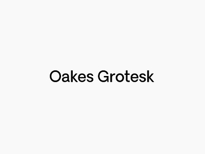 Oakes Grotesk - Full Family heading font