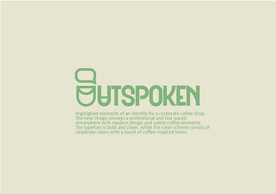 Outspoken coffee shop branding graphic design logo