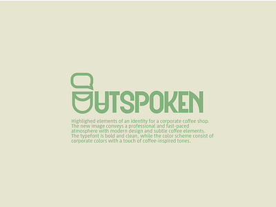 Outspoken coffee shop branding graphic design logo