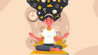 Meditation 2d adobe after effects adobe illustrator animation character animation cozy illustration meditation motion design motion graphics peaceful vector