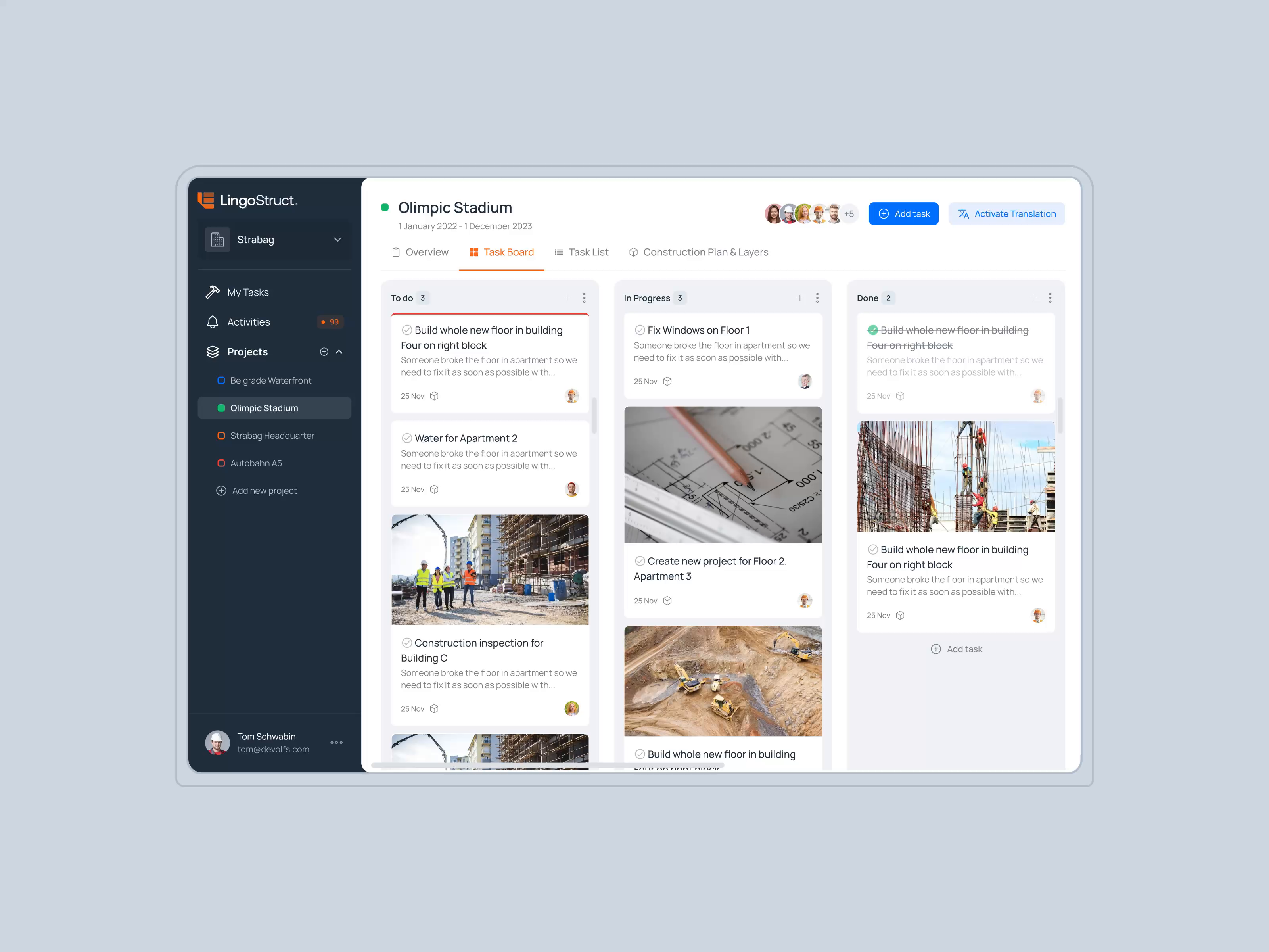 Example of Construction Management App