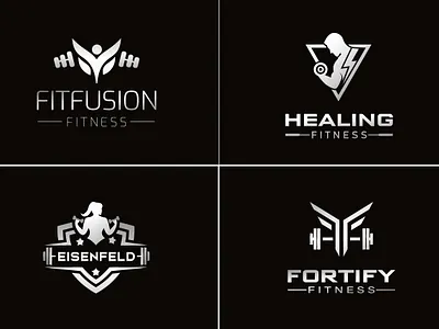 "FitFusion Fitness Brand Identity" adobe illustrator brand guidelines branding color theory concept development create fitness logo creative direction fitness fitness gym logo fitness logo fitness logo ideas graphic design gym logo itness logo animation logo logo design logo transparency market research text logo typography