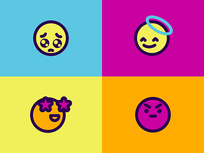 Emoji System | Identity brand identity branding color combos design emoji faces graphic design icon icons identity illustration logo minimalism minimalist minimalist design system ui vibrant