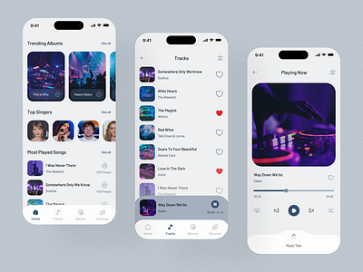 Daily UI #009 - Music Player app app ui blue daily ui dailyui design figma mobile mobile ui music player music player app ui ui app uiux user interface