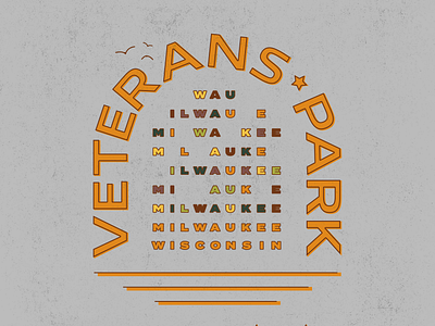 Veterans Park MKE apparel design graphic graphic design lakefront lettering logo milwaukee park parklovemke sean quinn shirt stars stripes veterans wisconsin