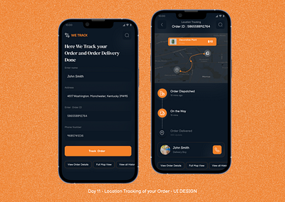 Day 11 - Location Tracking of your Order - UI DESIGN figma location order ui