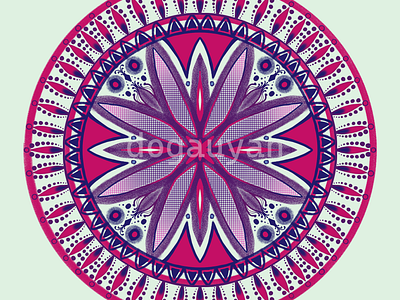 Flower design findyourthing gift illustration mandala pattern print product