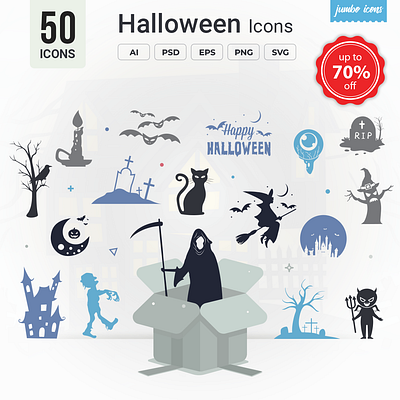 Halloween Spooky Glyph Vector Icons design graphic design graphics readytouse vector