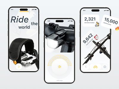 Bicycle - Mobile App Concept app bicycle design dribble like mobile ui vybornov