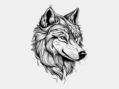 Wolf head vector artwork artwork branding design editable graphic design head illustration logo minimal modern simple vector wolf