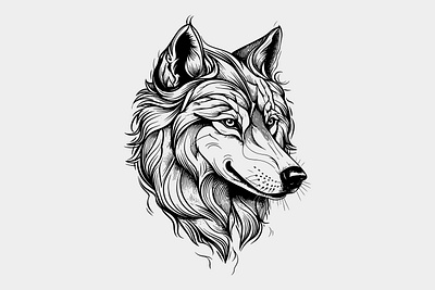 Wolf head vector artwork artwork branding design editable graphic design head illustration logo minimal modern simple vector wolf
