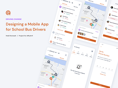Mobile App for School Bus Drivers case study map mobile mobile app mobile ui transportation ui user experience ux
