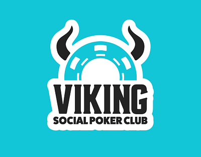 Viking Social Poker Club logo branding design graphic design logo typography